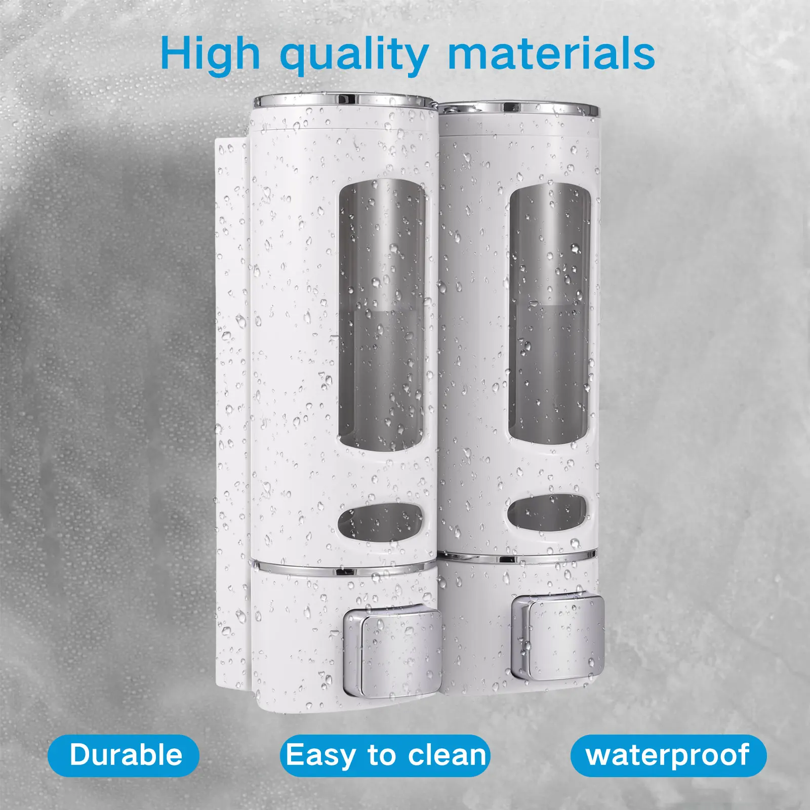 2Pcs/3Pcs 400ml Shower Soap Dispenser Wall Mounted Shampoo and Conditioner Dispenser Adhesive Handwashing Fluid - Image 5
