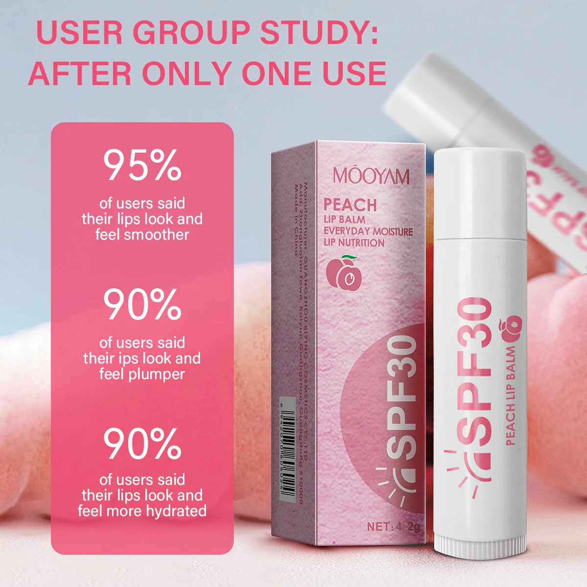

4/8/12pcs Juicy peach Lip Balm Lasting Nourishment and Moisture for Men Women Daily Care Lip Balm