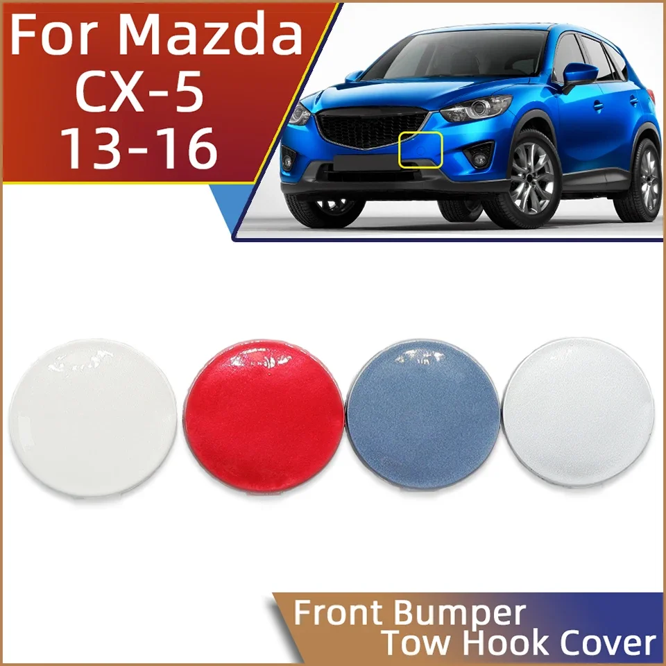 

Car Front Bumper Towing Hook Eye Cover Lid For Mazda CX-5 CX5 KE 2013 2014 2015 2016 Tow Hook Hauling Trailer Cap Garnish Trim