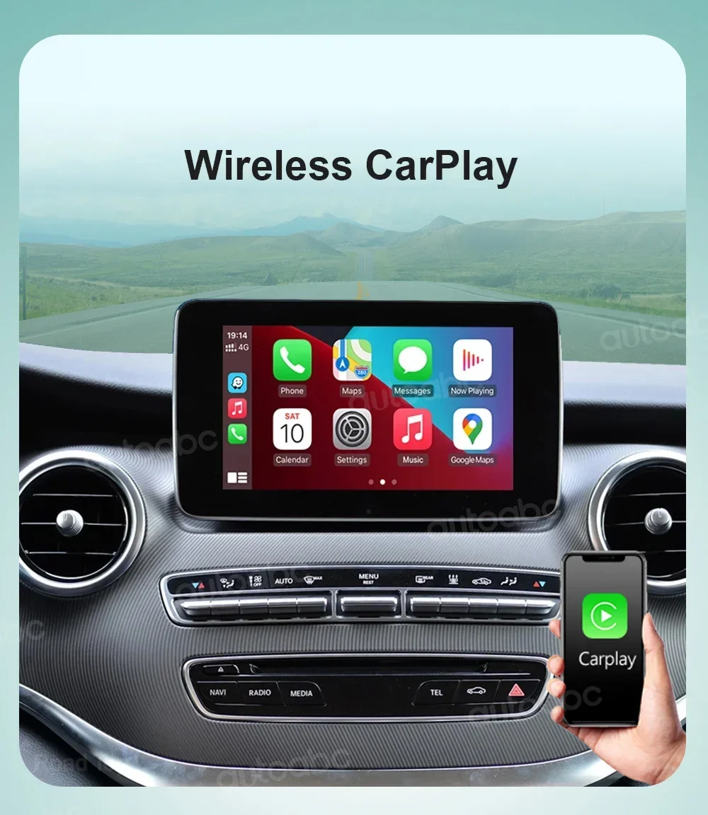 Drahtloses CarPlay für Mercedes Benz V-Klasse W447 2014–2018 Vito Viano NTG5.0 Android Auto Mirror Link AirPlay Car Play-Funktionen – Detail 7