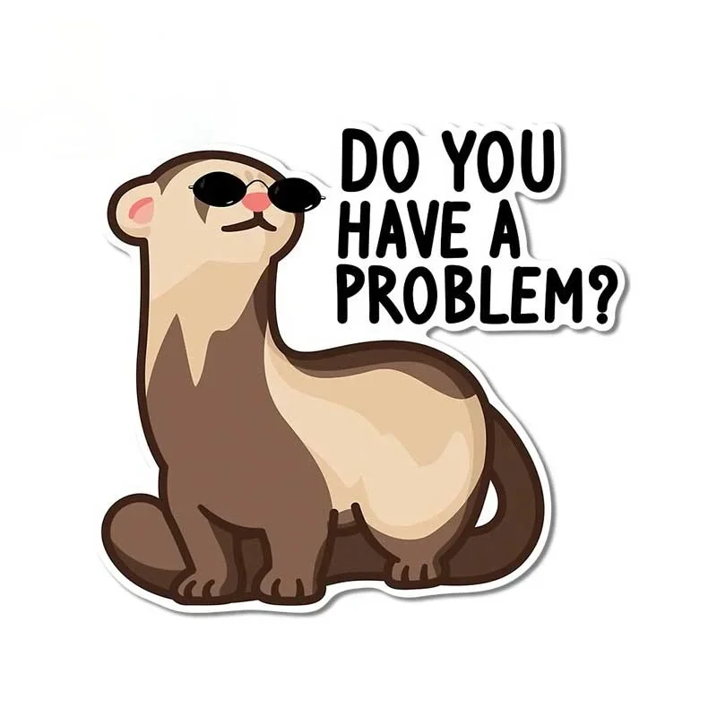 

Car Stickers Personality Ferret Rodent Ear Animals Car Motorcycle Decals Waterproof Sunscreen Cover Scratches PVC Decals,13*13CM