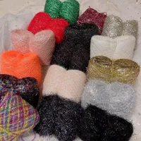 50g/Ball Colourful Glass Silk Yarn Wool Hand Knitting Cord DIY Handcraft Doll Sweater Hat Bag Making Crochet Thread 2