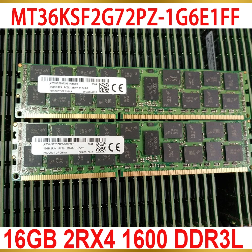 1Pcs 16G 16GB For MT RAM 2RX4 1600 DDR3L PC3L 12800R Server Memory MT36KSF2G72PZ 1G6E1FF