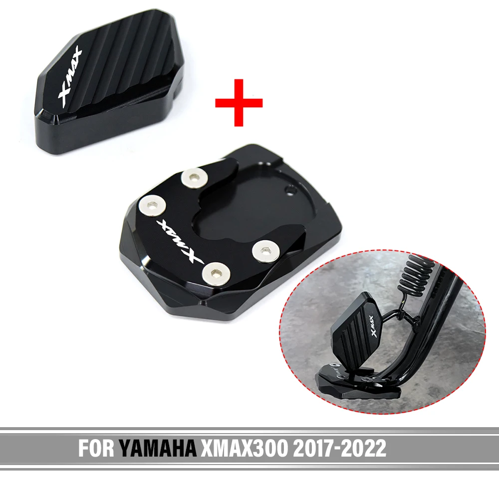 

Motorcycle CNC Foot Side Stand Enlarger Plate Kickstand Extension Pad For Yamaha XMAX-300 XMAX300 2017-2022 Kickstand Foot Side