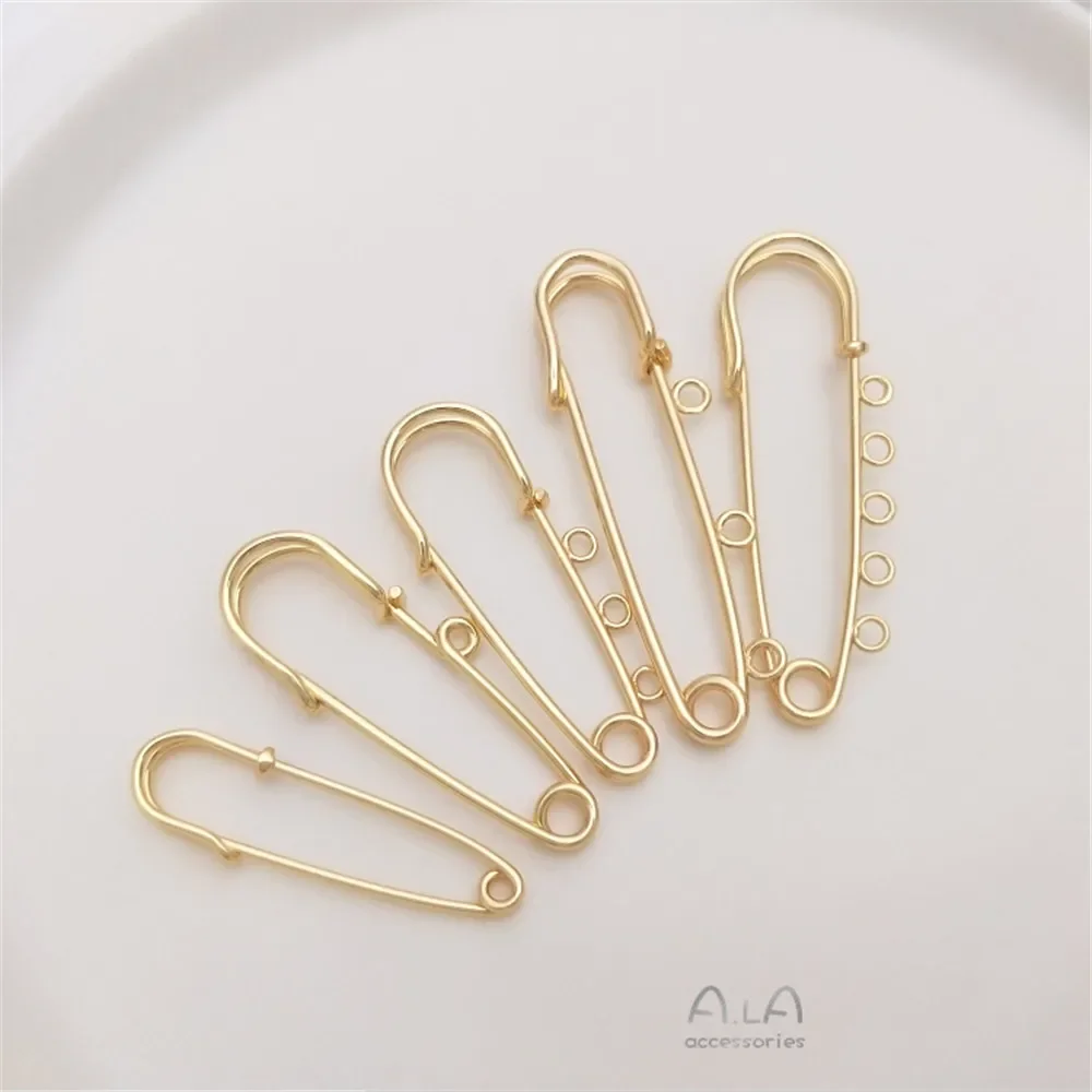 

18K Gold Plated brooch clasp brooch color preservation accessories DIY handmade materials