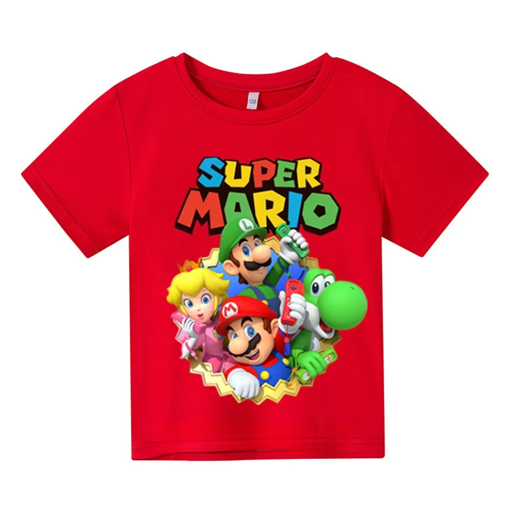 thumbnail image 1 of Ropa para niños Camisetas de dibujos animados Camisetas de Marios-bros Camisetas para niños y niñas Camisetas Ropa para niños Tops Camisetas para niños Camisetas para bebés, 1 of 5