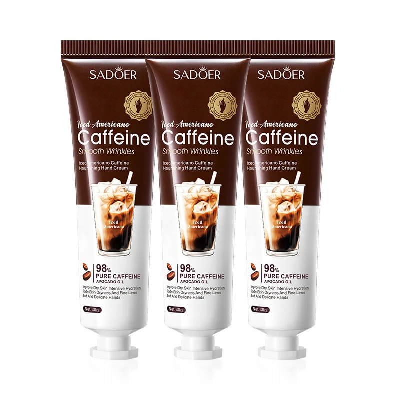 SADOER Caffeine Hand Cream Moisturizing Anti Wrinkles Nourishing Whitening Hydrating Hands Creams Skin Care Products