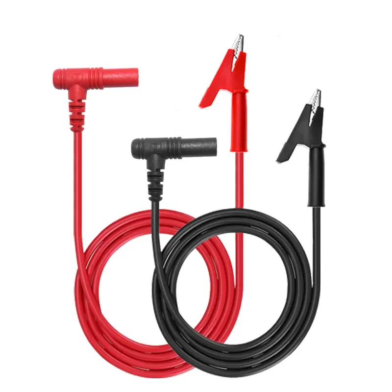 Test Cable Connector 1 Pair 20A Alligator Clip to Banana Plug Test Cable Lead Connector Dual Probe 35mm Crocodile Clip For Multimeter Measure Tool