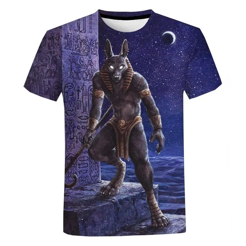 Men's Ancient Egyptian Art 3D Print T Shirt Casual Short Sleeve