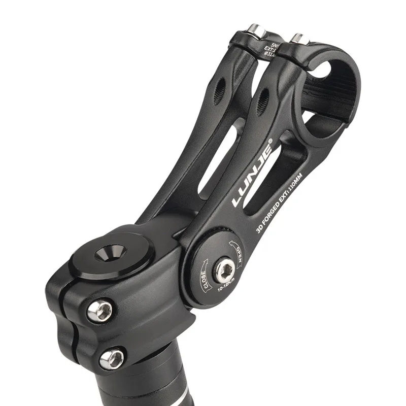 TYXTYX Fiets Verstelbare Stuurpen 25.4mm/31.8mm, 0-60 Graden Aluminium MTB Stuur Stuurpen 90/110/130mm (Maat: 25.4x110MM