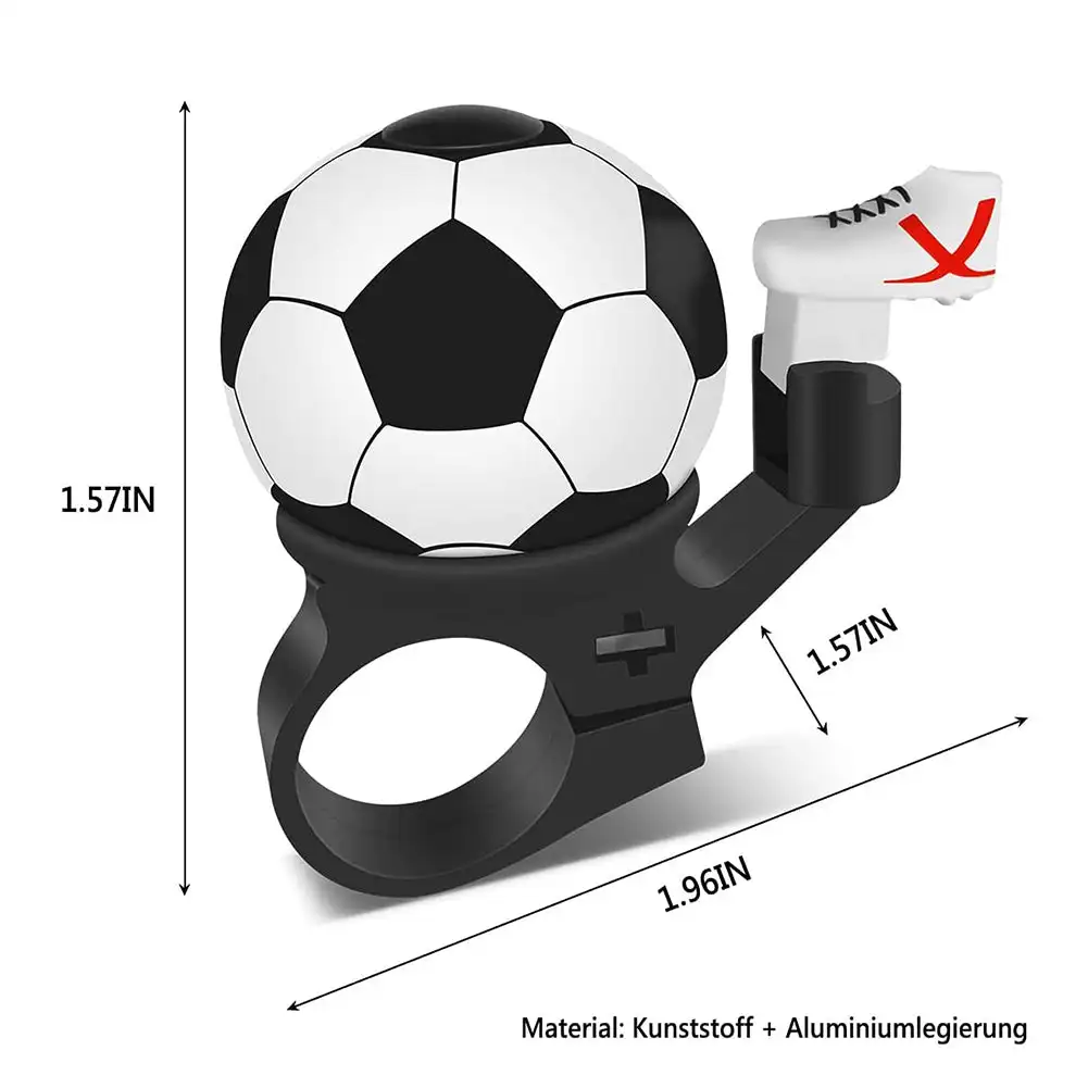 Bicycle Small Bell Cartoon Football Cycling Bells for Lovely Kids Handlebar Bell Bike Ride Mini Bell Alarm Bicycle Accessories