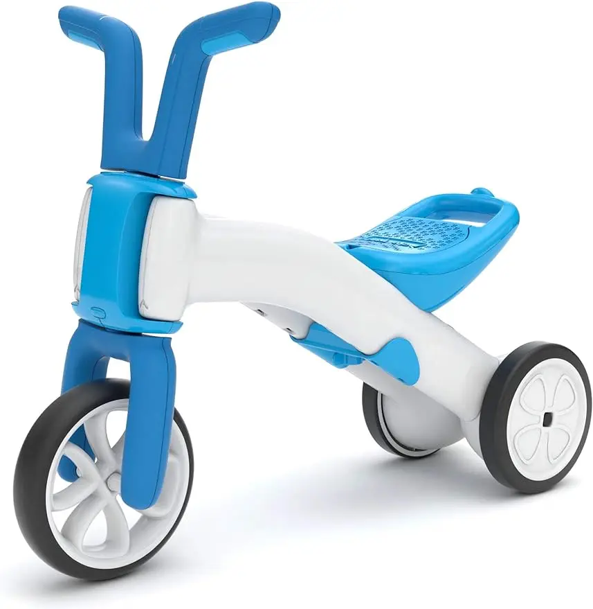 

Gradual Balance Bike and Tricycle, 2-in-1 Ride on Toy for 1-3 Years Old, Silent Non-Marking Wheels, Blue,Large tricycle for kids