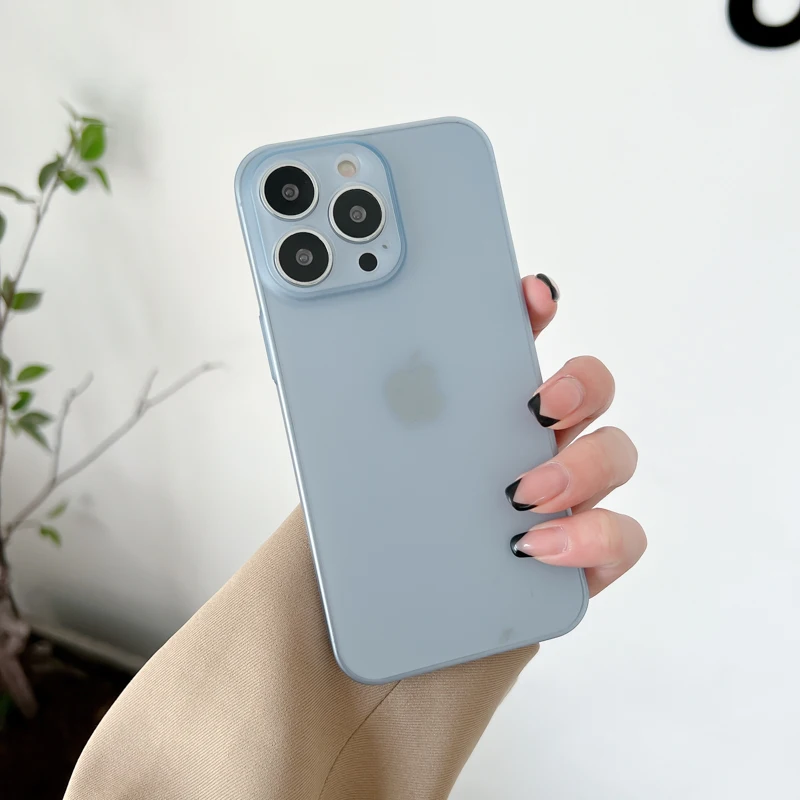 Ultra Thin 0.2MM Matte Liquid Silicone Case For iPhone 11 12 13 Mini 14 15 16 Pro Max Plus Soft TPU Phone Cover Anti-Fingerprint