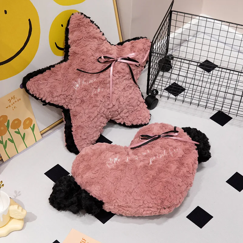 Kawaii Rainbow Pink Star Yellow Sun Plushie Stuffed Cute Cartoon Weather Cloud Plush Toy for Kid Bedroom Decor Sofa Throw Pillow