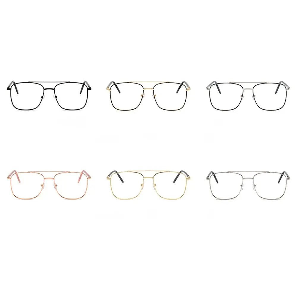 Men's Clear Lens Blue Light Blocking Metal Frame Glasses
