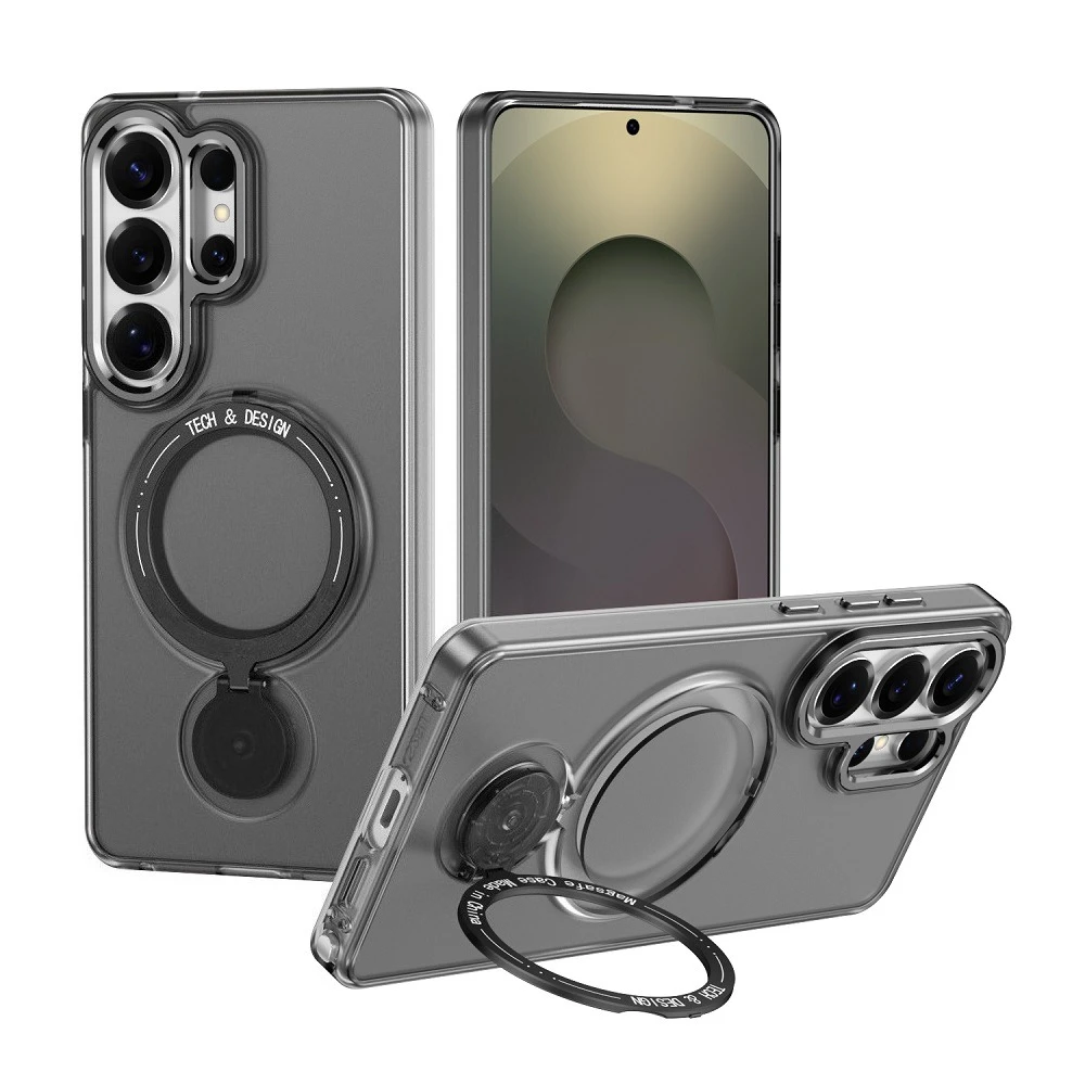 Matte Translucent Magnetic Bracket Phone Case with Ultra Protection