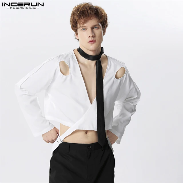 [알리익스프레스] INCERUN 남성용 홀로우 아웃 블레이저: 스타일의 정점