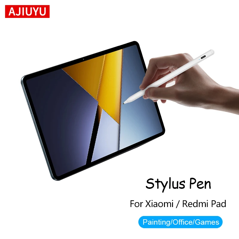 AJIUYU قلم لشاومي POCO Pad X1 M1 2025 قلم لوحي لـ Redmi Pad 2 Pro 12.1 "SE 11 8.7 شاشة تعمل باللمس قلم رسم قلم رصاص