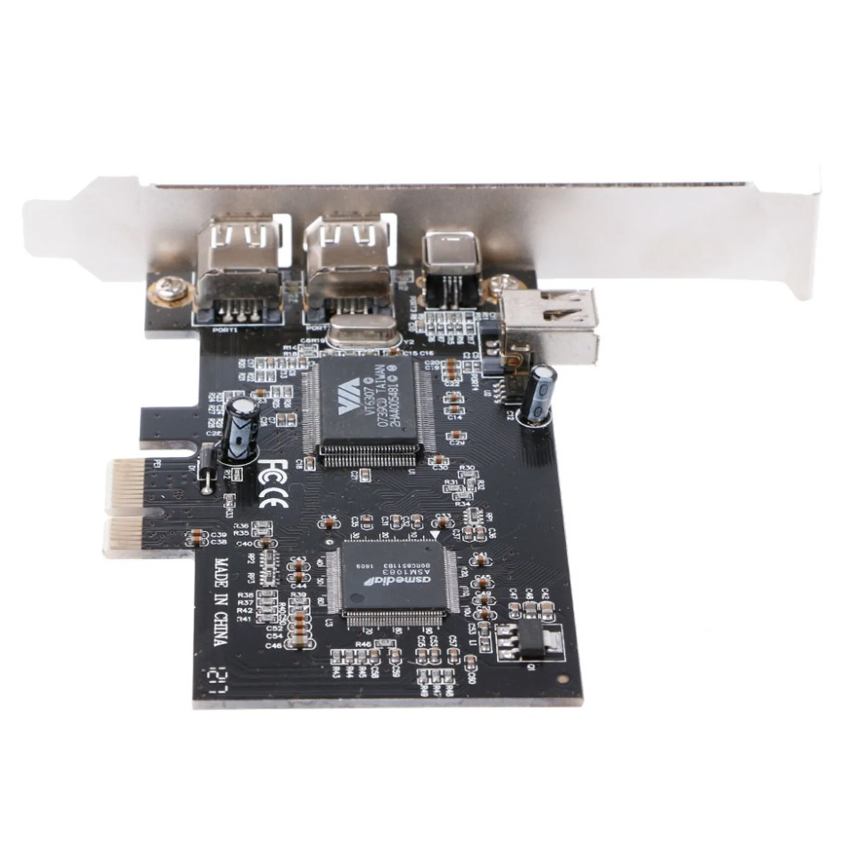 PCI-E-1394A 카드, PCI-E 1.0 X1-IEEE 1394A 4 포트 파이어와이어 카드, 지지대 1440X1080 해상도, 0.8M 1394A 케이블 포함