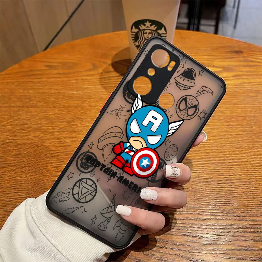 thumbnail image 1 of Funda mate para infinix HOT 20I 12 12I 11 11S 10 10I 10S PLAY 9 8 Pro POVA 3 CAMON 15 17P Funda Marvel Avengers Heroes Space, 1 of 5
