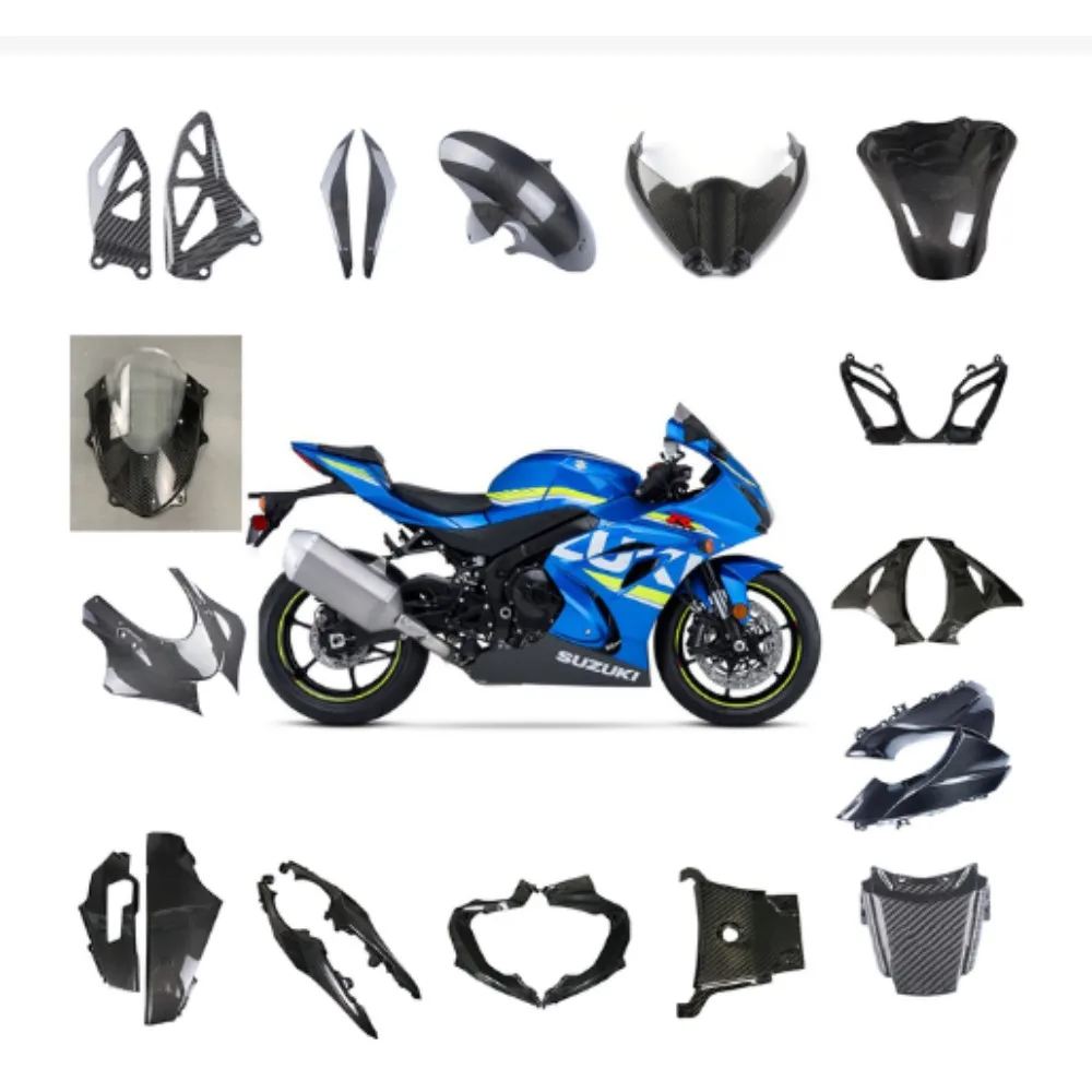 

For Suzuki GSX-R1000 GSXR1000 2017-2023 2020 2022 100% Full Real Carbon Fiber Motorcycle Body Parts Fairings All Fairing Kit