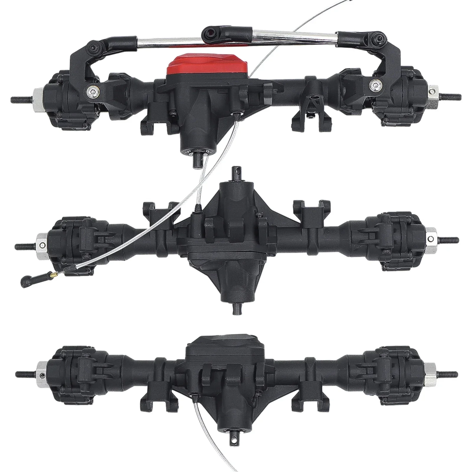 Essieu avant pour crawler RC TRX4 TRX6 1/10, axe plastique renforcé prêt à être monté.