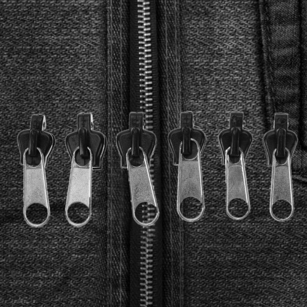 Zipper repair kit zipper pullers zipper sliders zipper heads zipper accessories 6pcs universal instant fix zipper repair kit replacement zip slider teeth zippers