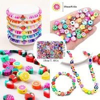 DIY bracelet kit clay beads set Rubber Bands Bracelet Making Kit Creative Jewelry Set Ideal Gift for Little Crafters Vibrant DIY 2