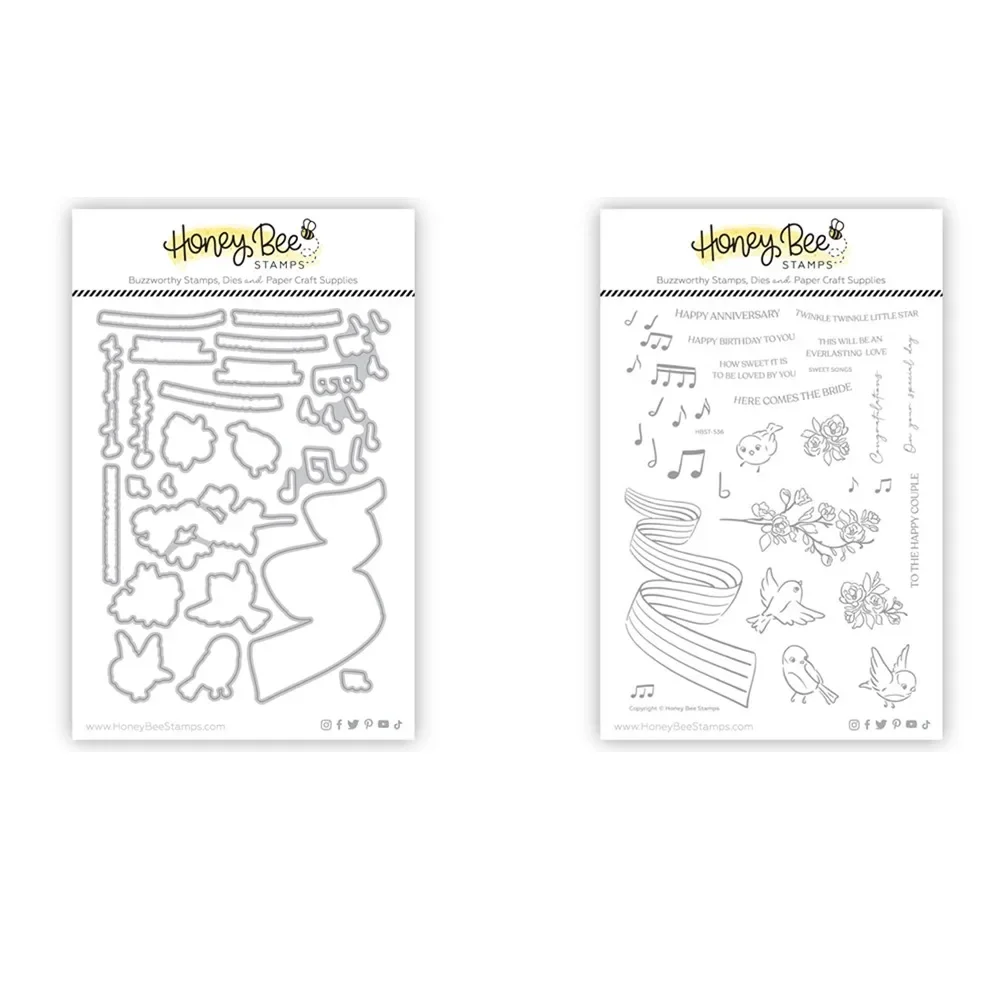 

Fine Sweet Songs Metal Cut Dies and Stamps for DIY Scrapbooking Photo Album Embossing Decorative Paper Cards