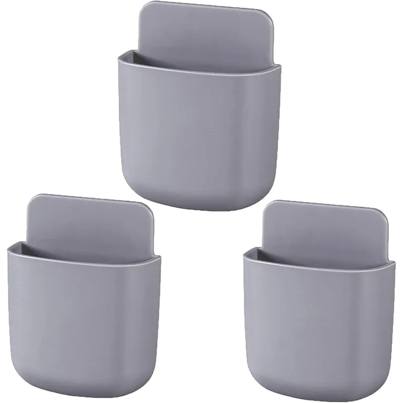 2PCS Wall Mounted Storage Box wall mounted storage box Household Living Room Conditioner Remote Control Bedside Phone Storage Holder Organizer Box Shelf