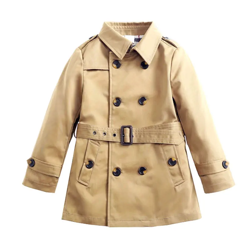 2024 spring and autumn boy trench coat in the long British baby