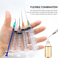 Glue Applicator Syringe with Blunt Tip Needle and Cap, for Liquid, Glue, Ink, Perfume, Lip Gloss Making 1
