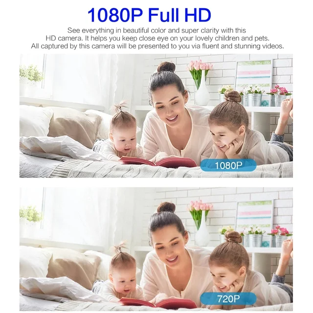 1080P Mini Camera HD WiFi Camcorder Portable Wireless Module Video Recorder Support Remote View P2P Camera Small Body Cam 4
