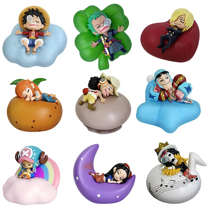 One Piece Anime Box Night Light Rufy Zoro Nami Sanji Chopper Figure Sweet Dream Series Led Ornament Surprise Kids Gift