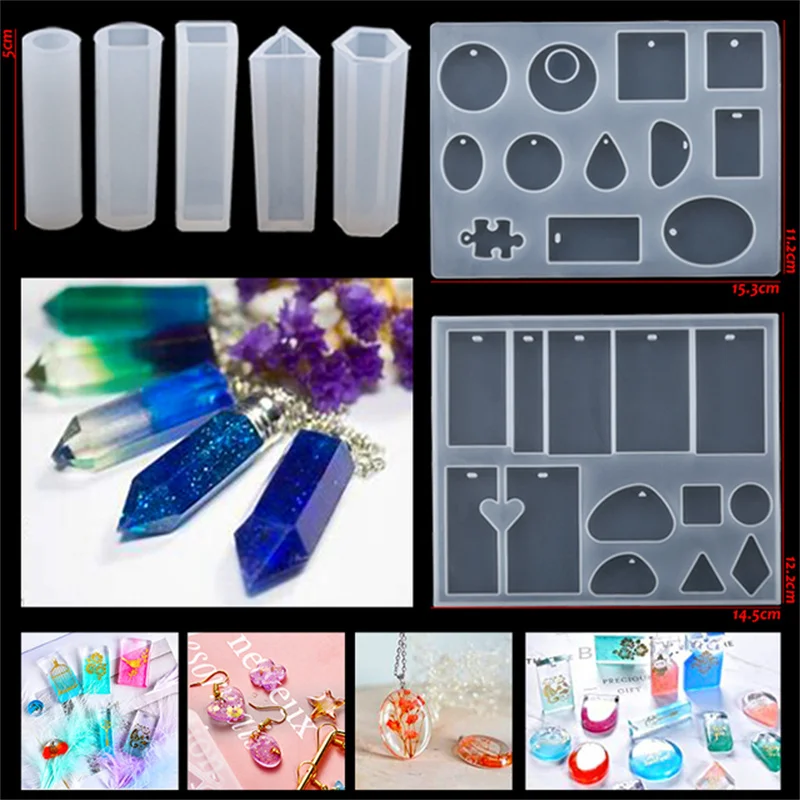 Resin Epoxy Casting Silicone Molds Set UV Epoxi Jewelry DIY Tools Kits Resin Moulds For Jewellery Making Earrings Findings