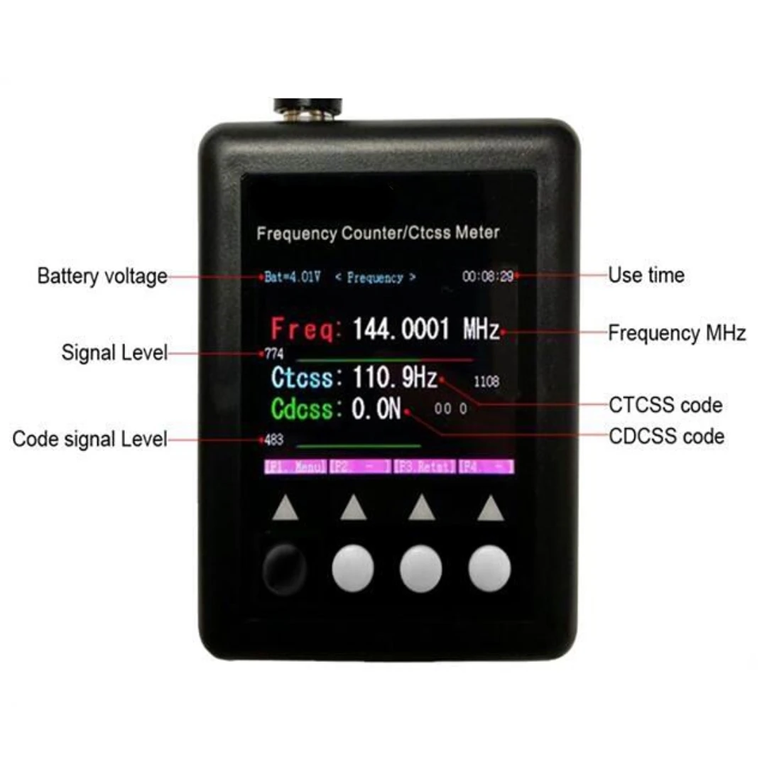 

SF-401 Intelligent Frequency Counter Walkie Talkie Frequency Meter Automatic Decoder Reading Frequency