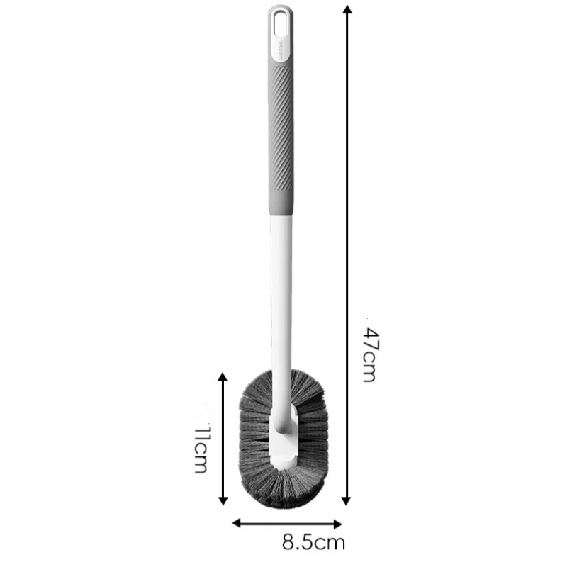 Toilet Brush Set Multi-function Head Plastic Bending Thicken Handle Holder