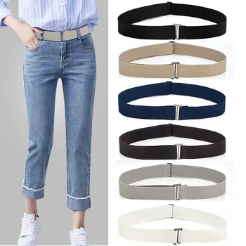 Cintura elastica in vita elasticizzata regolabile cinture invisibili cinture senza fibbia per donna uomo Jeans pantaloni abito senza fibbia facile da indossare 1