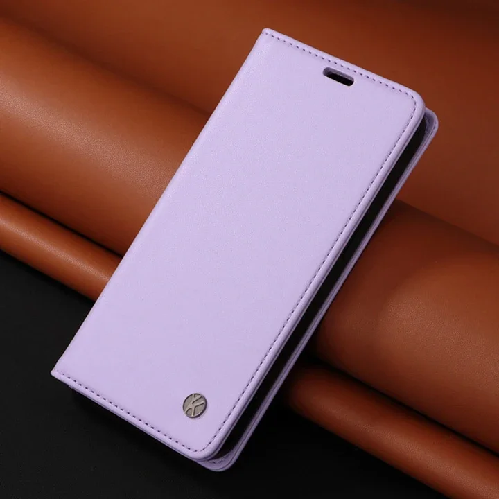 Magnetic Leather Flip Book  Case in Sleek Design