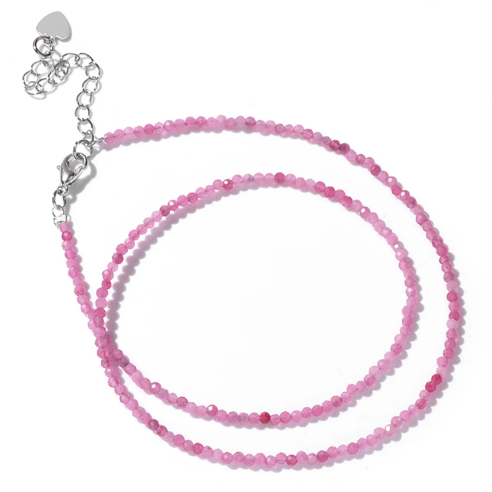Blaue Lapislazuli-Perlen-Halskette, hochwertig, 2 mm, kleine Achate, Sodalith, Türkise, Halbedelstein-Halsband, Modeschmuck, Geschenk – Detail 9