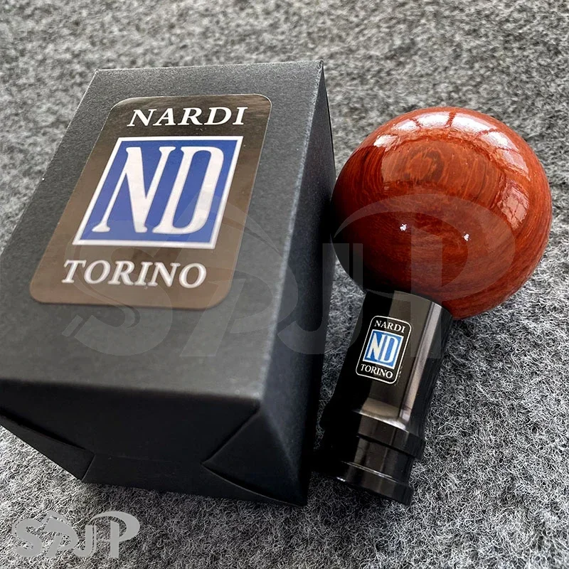 Nardi-車の本物の木製ギアノブ、手動ギアレバー、ピーチウッド