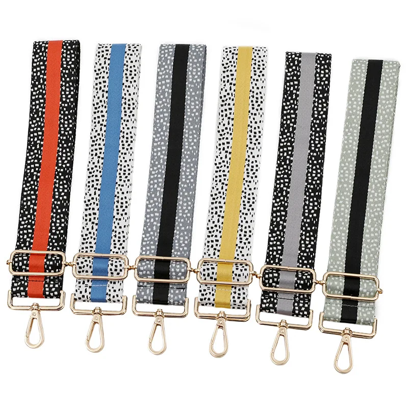 Shoulder Bag Strap Spot Handles Crossbody Colored Stripe Belt Bag Replacement Fabric Strap Adjustable DIY Part Decorative Straps