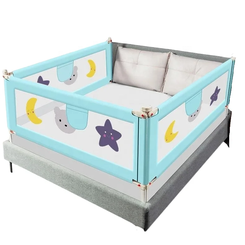 

Breathable Babys Barrier Side Kids Toddler Portable Fence Bumper Assist Fence Baby Bed Rail Guard Baby Safety Bedrail