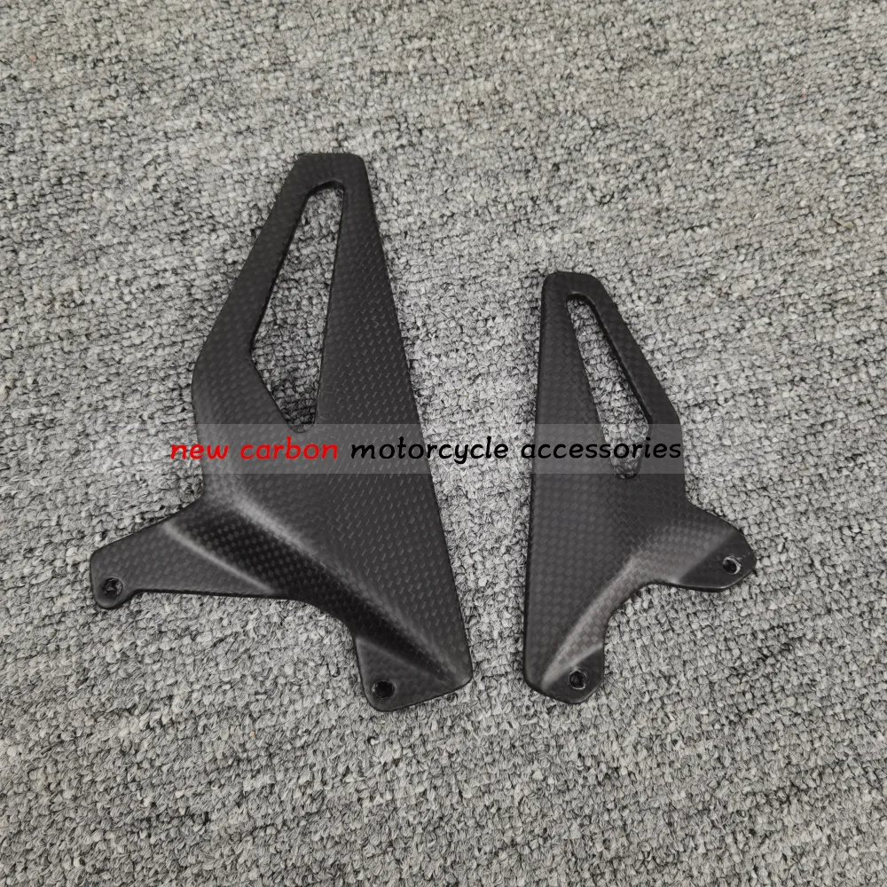 Motorcycle Heel Guard Rearset Plate Foot Peg Protector overlay For Ducati Streetfight V4 Panigale V4S V4R V4 Full Carbon Fiber