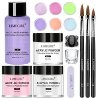 Nail Acrylic Powder and Liquid Monomer Set Acrylic Nail Kit for Nails Extension Acrylic Dipping Powder 3D Flower Carving Tools 1