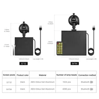 Smart Dynamic Pixel Screen Panel Light DIY Art Decor Light Bedside Nightlight 64x64 Car Shop Bar Ambinet Light USB Bluetooth 2