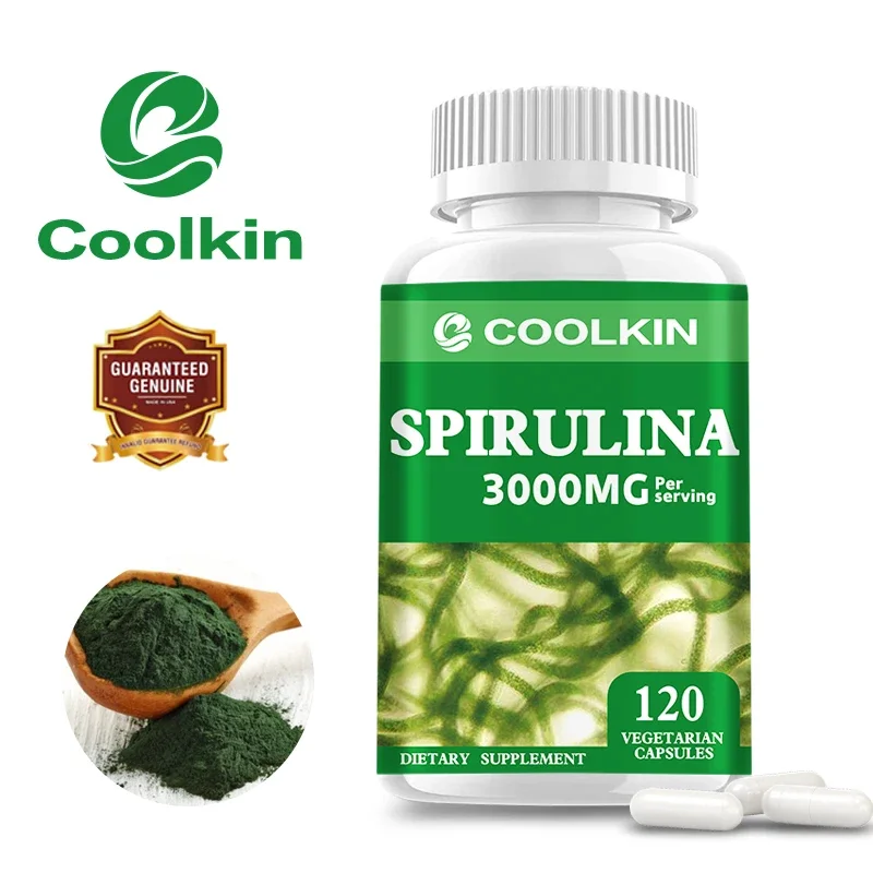 Spirulina Capsules 3000mg for Immune Health Cardiovascular Function Digestion
