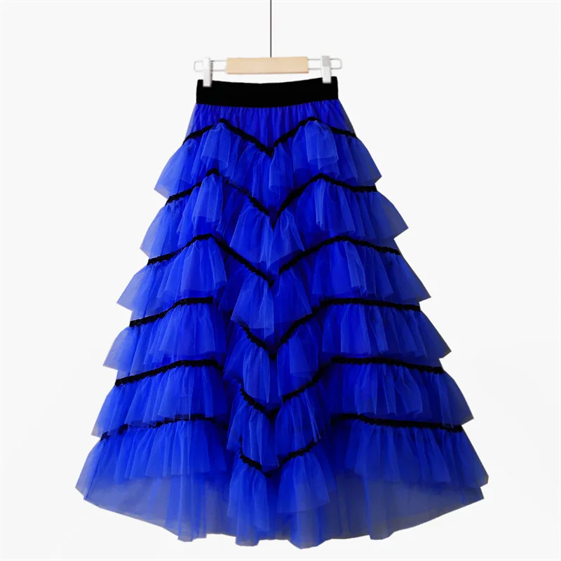 Irregular cake skirt sleeveless long mop skirt main image 1