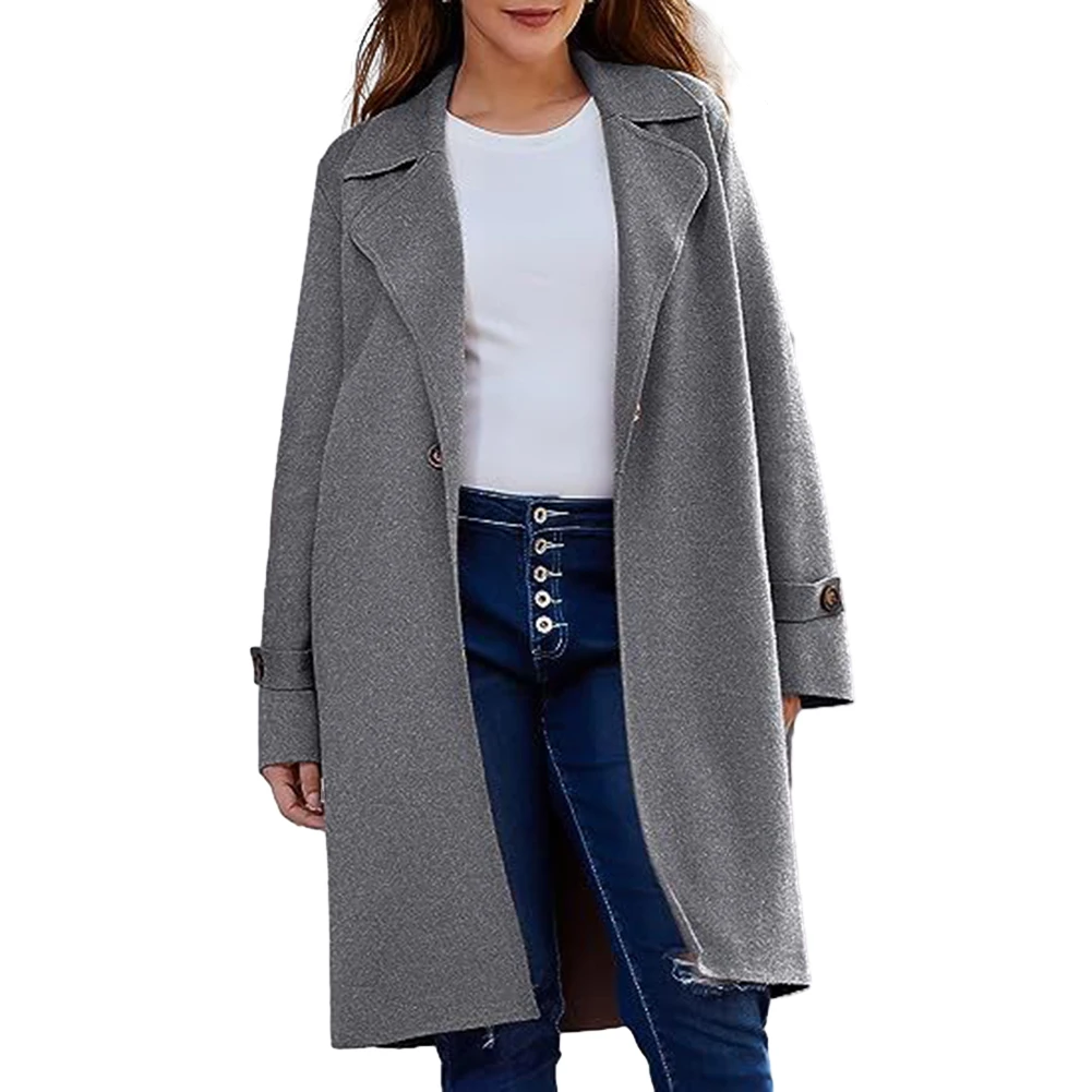 

Jacket Coat Long Sleeve Slightly Elastic Solid Color Viscose Fiber Warm Casual Daily Lapel Affordable Brand New