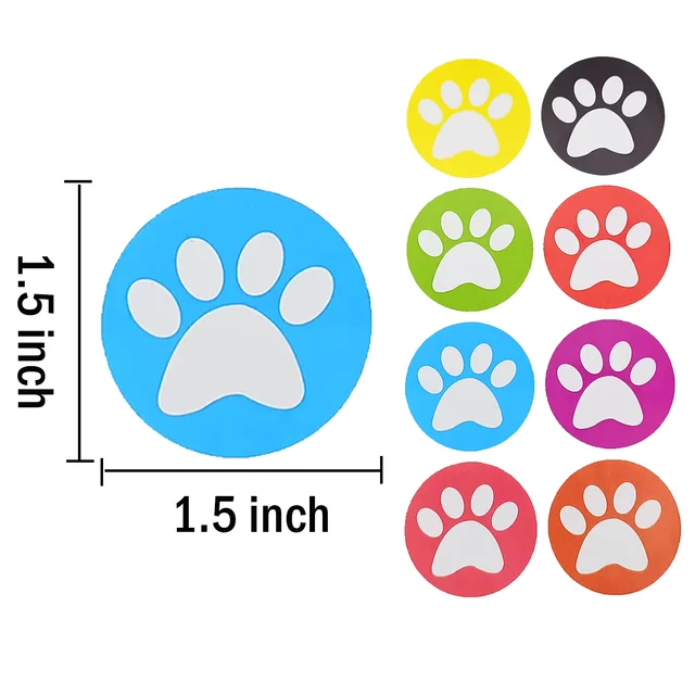 8 pattes d'Autocollants à Empreinte Patte Coloré Étiquettes Patte Chien  Empreinte, Autocollant Chat Patte, Chien Chat Autocollant Tatouage pour